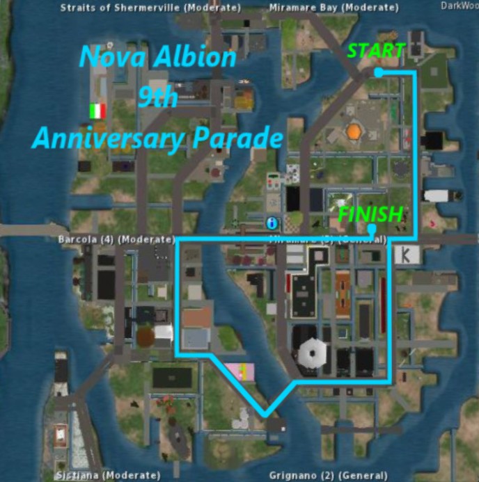 Nova Albion 9th Anniversary Map